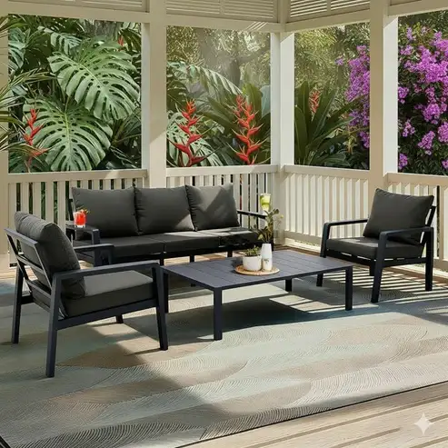 Brand New 4-Piece Heavy Duty Steel Patio Furniture Set $799 - Photo 2