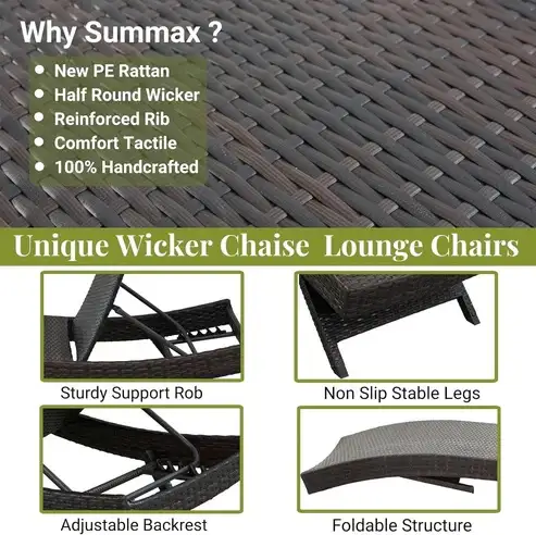 Brand New Set of 2 79' Patio Reclining Chair $199 - Photo 5