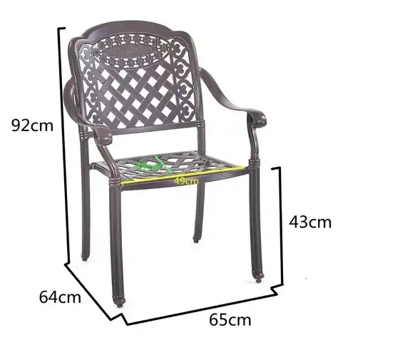 Brand New 5pcs Round Cast Aluminum Dining Set BBQ Table $1499 - Photo 5