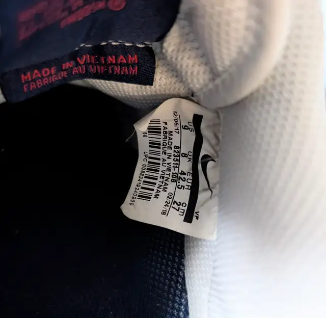 Nike Air Force 1 Low 3D Chenille Swoosh 'White Red Blue' 823511- - Photo 9