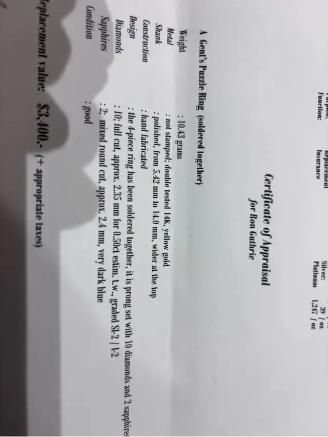 Wedding Ring for Sale - Photo 3