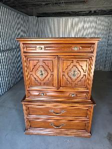 Free delivery used Vintage Wooden Armoire / Dresser