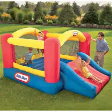 Little Tikes Outdoor Inflatable Jump n' Slide Bouncer House - Photo 3