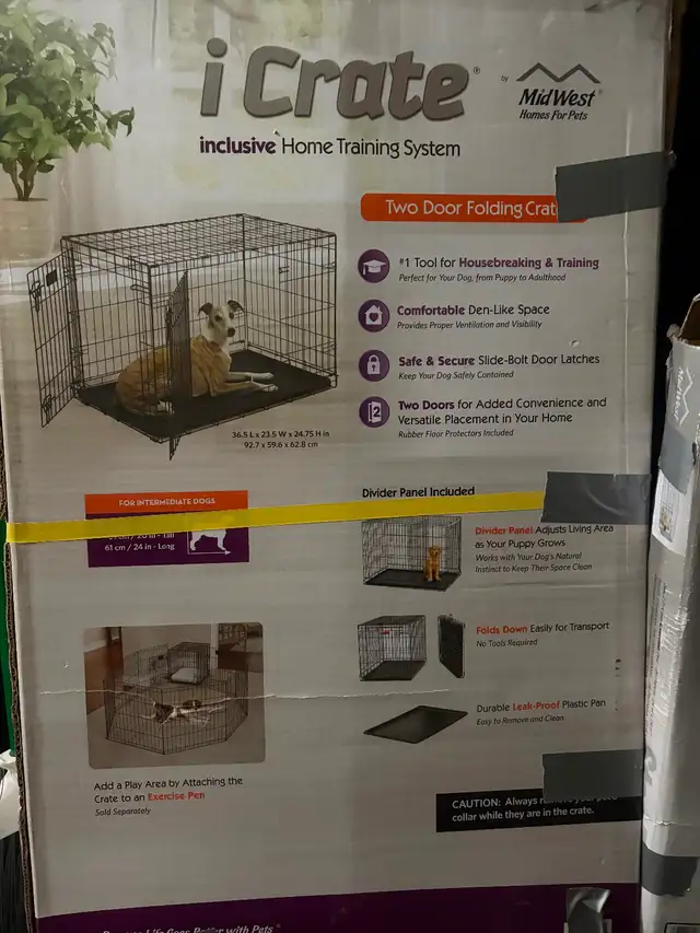 Dog crate bundle slightly used for $100