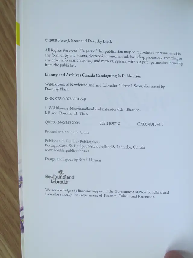 WILDFLOWERS OF NL AND LABRADOR by P. Scott and D. Black - 2008 S - Photo 2