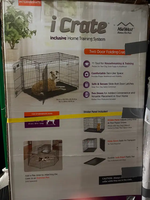 Dog crate and play pen. i Crate