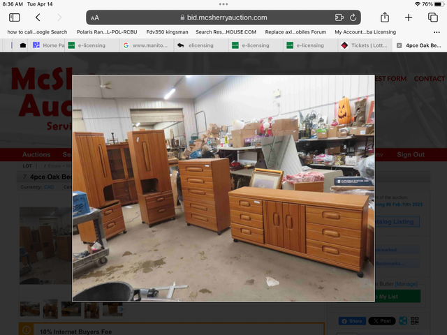 Oak solid wood bedroom suite