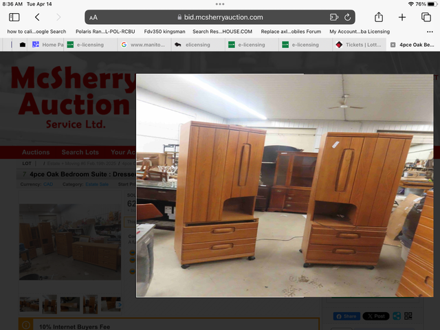 Oak solid wood bedroom suite - Photo 6