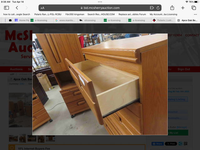 Oak solid wood bedroom suite - Photo 8