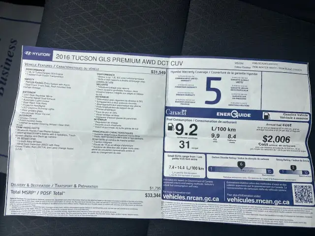 2016 Hyundai Tucson GLS AWD 1.6T LOCAL TRADE - NO ACCIDENTS - Photo 21