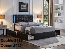 NEW BEDS WITH BUILT IN LED LIGHTS AND DRAWERS