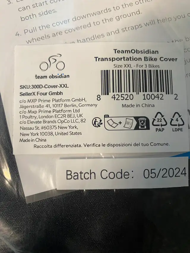 TeamObsidian XXL Bike Cover for 1 to 3 Bikes - Photo 2