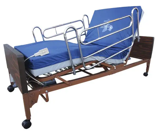 New Used Full Electric Medical Hospital Bed with Rails, Mattress - Photo 5