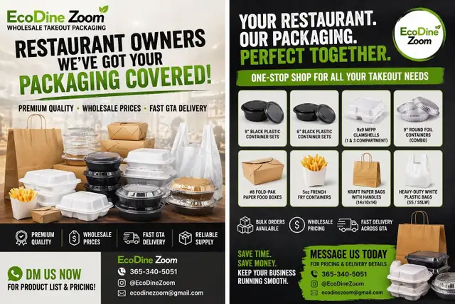 Restaurant Takeout Packaging Supplier – Wholesale Prices   GTA D