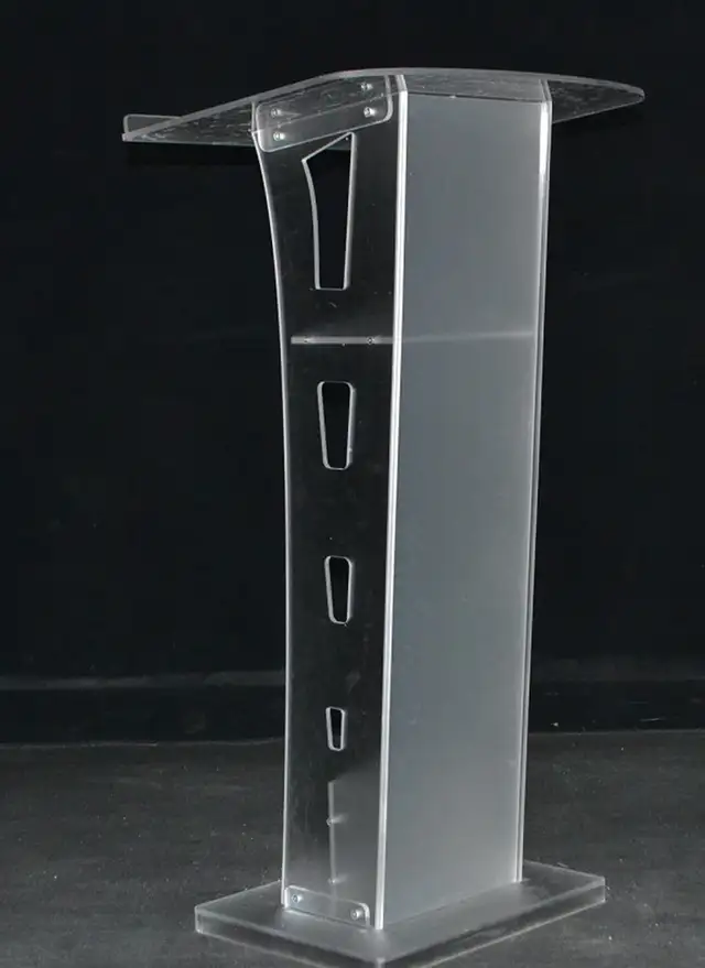Modern Clear Acrylic Podium Plexiglass Church Pulpit 220395 - Photo 2