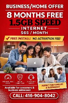 8 Months Free Internet