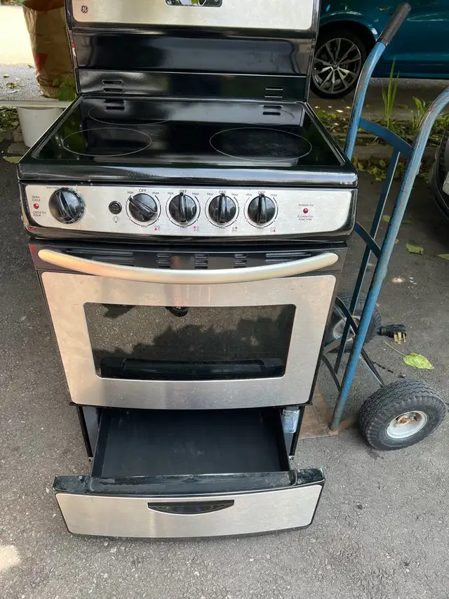 24" stove ge stainless glass - Photo 3