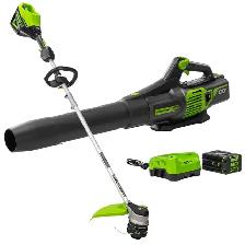 Greenworks 80v Trimmer And Blower With Battery And Charger