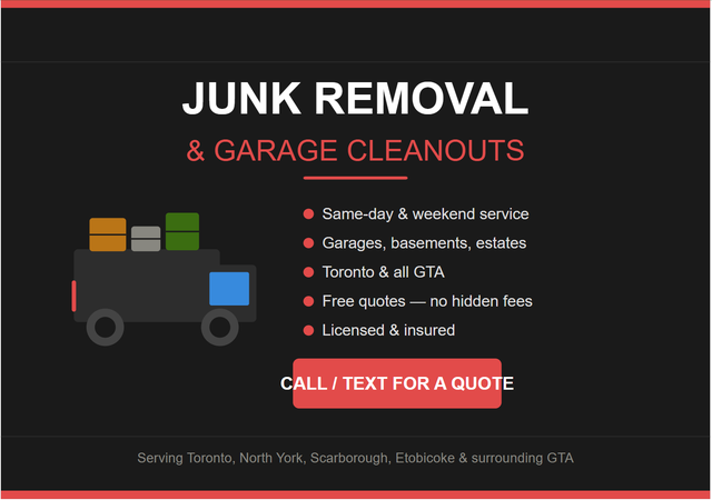 Junk Removal & Garage Cleanouts – Toronto & GTA | Same-Day Avail