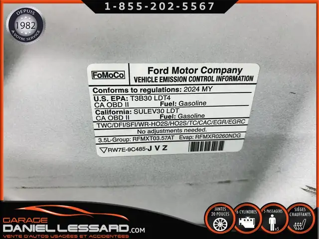 Ford F-150 XLT CREW 6.5 P, 3.5L, BUCKET SEAT, GPS, MAG 20P 2024 - Photo 35