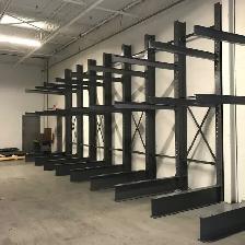 12’ tall cantilever racking in stock - quick ship ready.