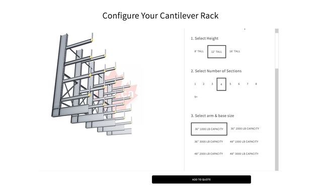 Cantilever Racking In Stock - Design It Yourself in 3D !