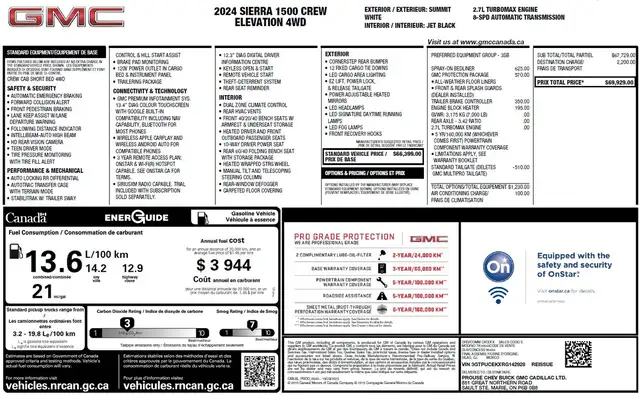 2024 GMC Sierra 1500 Elevation Crew Cab 4X4-Tow PKG-Lane Assist- - Photo 4