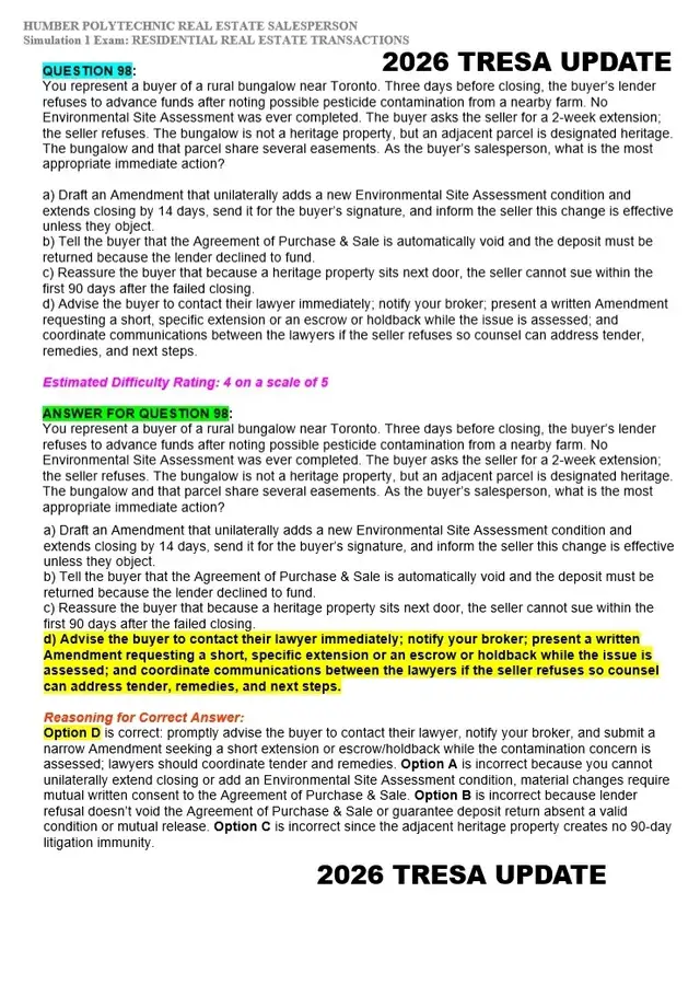 REAL ESTATE EXAM TEST QUESTIONS - GUARANTEED PASS - 2026 EXAMS - Photo 7