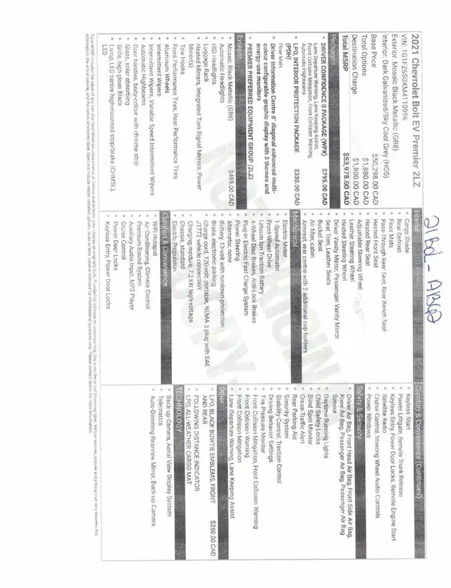 Chevrolet Bolt EV Premier 2021 a vendre - Photo 9