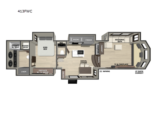 2026 Forest River RV Cedar Creek Cottage Fifth Wheels 413FWC - Photo 2