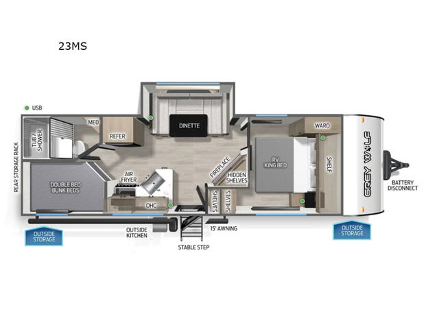 2026 Forest River RV Cherokee Grey Wolf 23MS - Photo 2