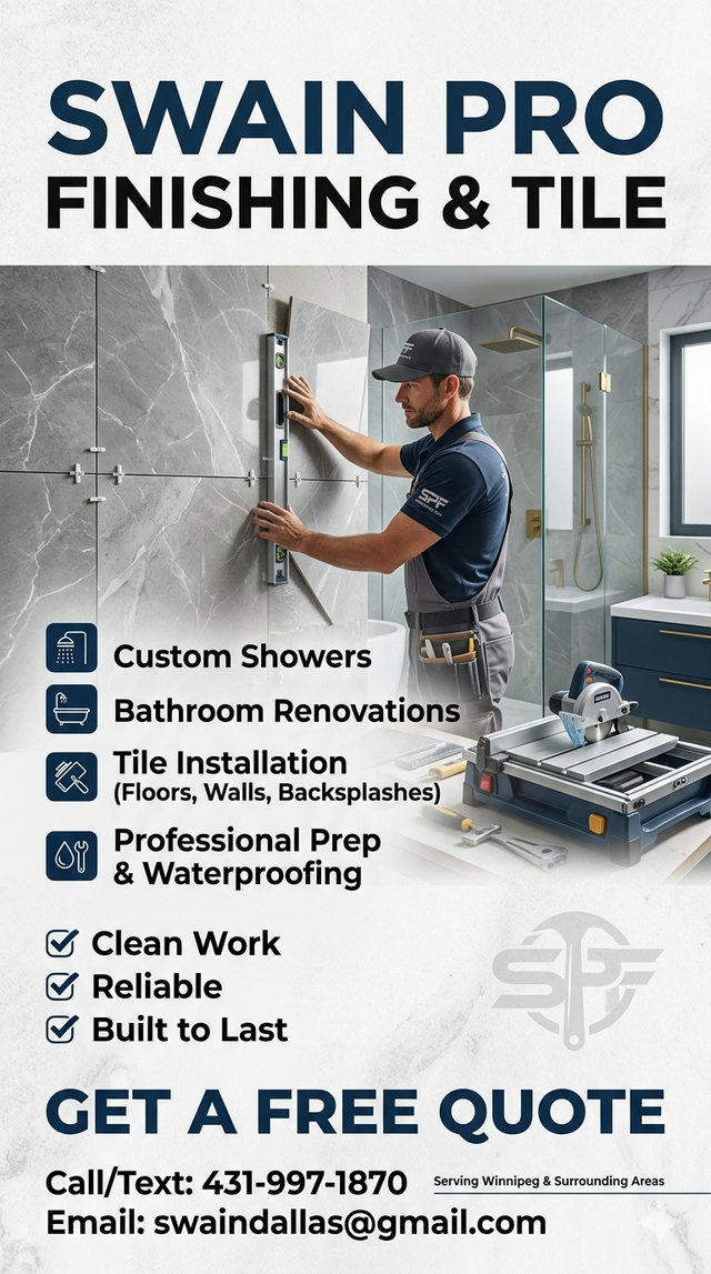 Tile Installation – Showers, Floors, Backsplashes