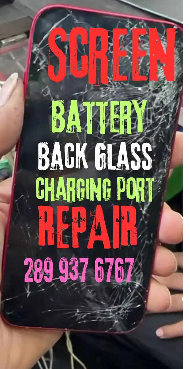 iPhone Screen, Battery, Back Glass, Charging Port Repair