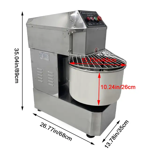 30L Electric Double Action Speed Spiral Dough Mixer 170637 - Photo 9