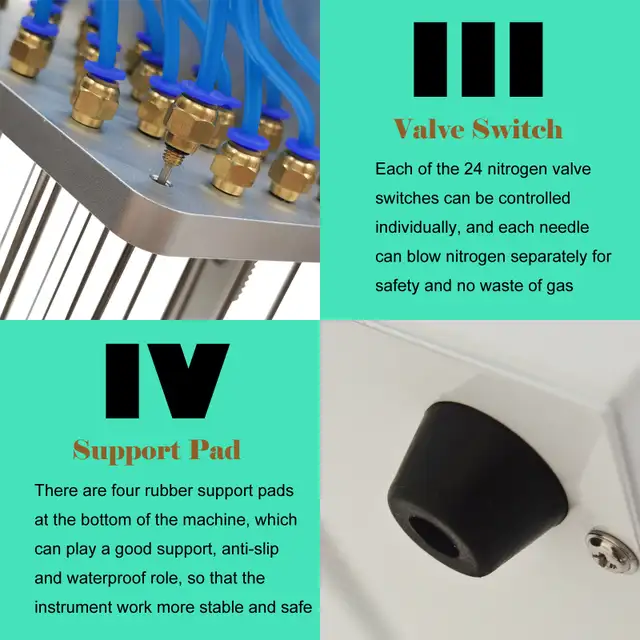 24 Holes Dry-type Termovap Nitrogen Evaporator 056068 - Photo 8