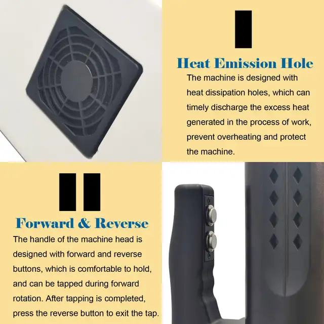 1/8'-11/4'Universal 360° Electric Touch Tapper 220V 2000W 056599 - Photo 4
