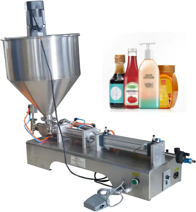 50-500ml Paste Filling Machine w/Vertical Mixing Hopper160434