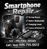 iPhone screen , Samsung screen Repair  - On the spot service-
