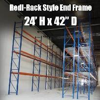 24' x 42' HD 13ga redirack end frames Uprights pallet racking