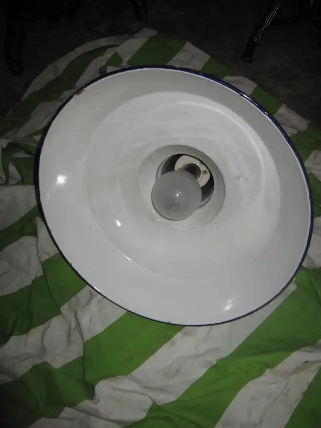 14' INDUSTRIAL GREEN WHITE PORCELAIN FARM FACTORY LIGHTING - Photo 2