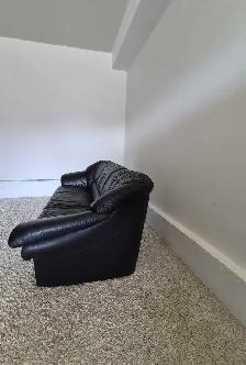 FREE DELIVERY Black Leather 3 Seater Sofa / Couch NO DEPOSIT - Photo 5