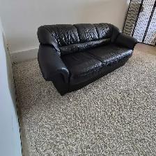 FREE DELIVERY Black Leather 3 Seater Sofa / Couch NO DEPOSIT - Photo 6