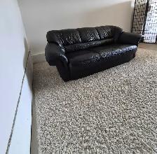 FREE DELIVERY Black Leather 3 Seater Sofa / Couch NO DEPOSIT - Photo 7