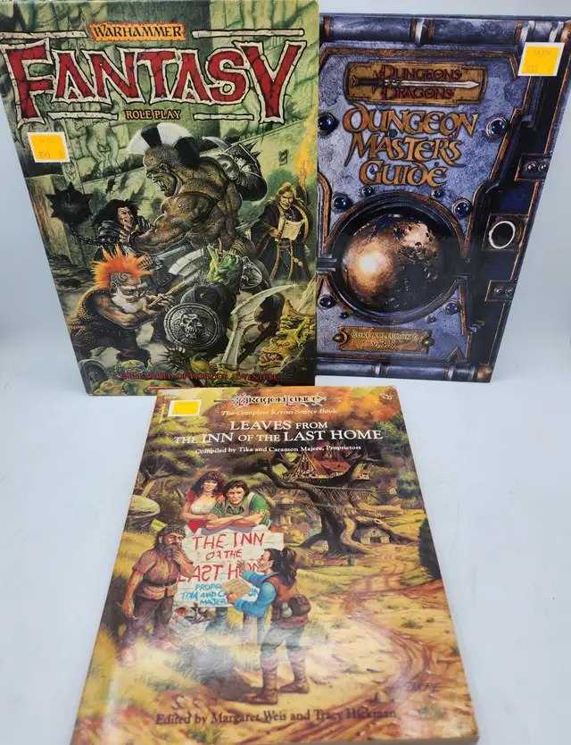 Dungeons & Dragons, Warhammer, Dragonlance Rulebooks (3)