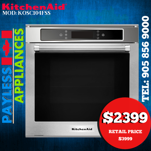 KitchenAid KOSC104FSS 24' Wall Oven Single With Convection & Sel