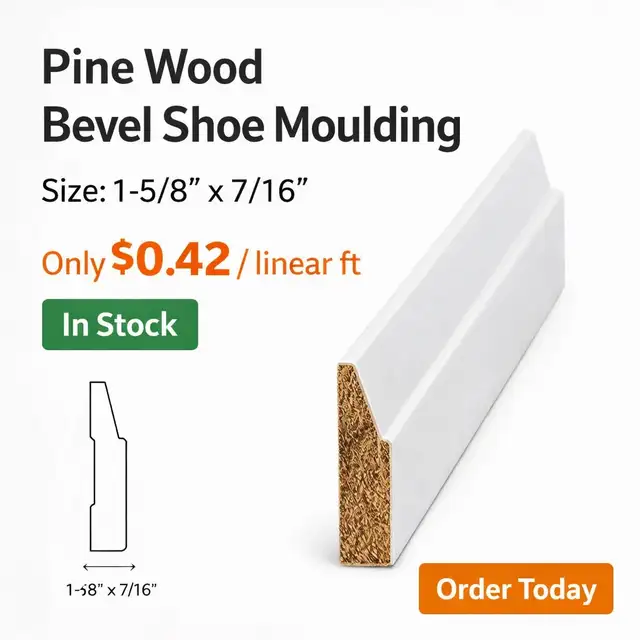 Bevel Baseboard 5-1/2" ( Wood $0.89/linear ft ) - Photo 3