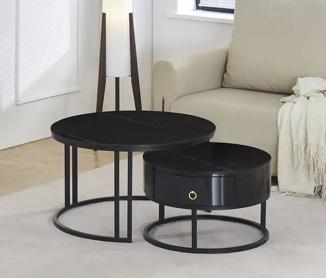 Sintered stone marble top Coffee Table set of 2 for Only $299.