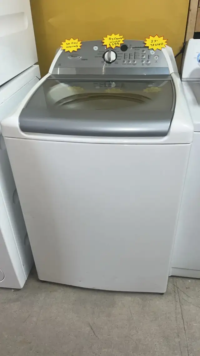 Whirlpool 27 Big Capacity Top Lod Washer Tested 30-Day Warrantly