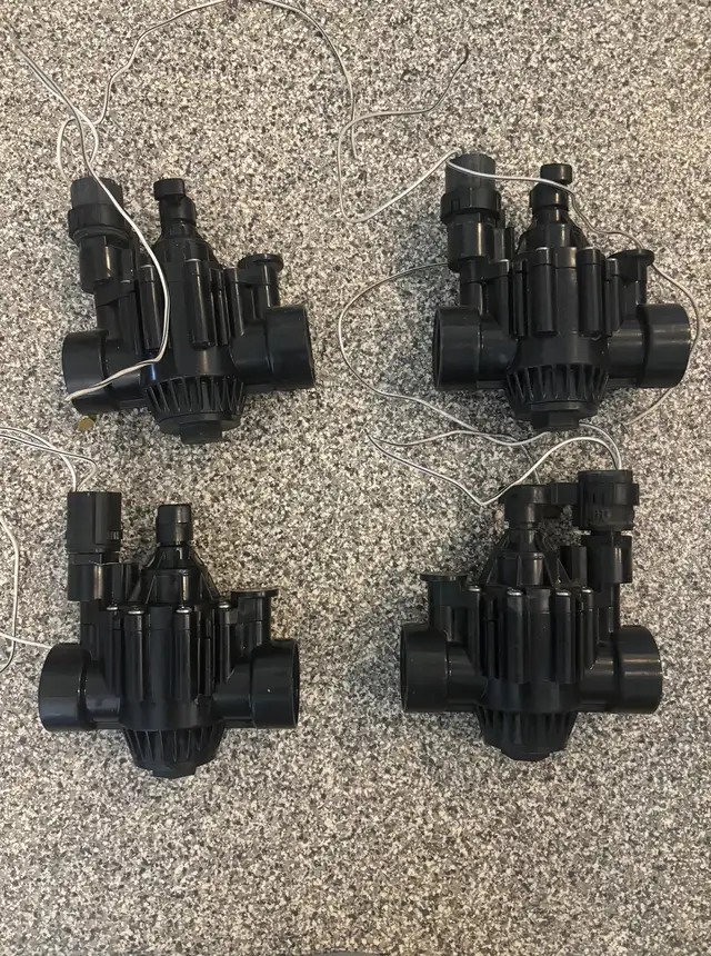 4 Rainbird 1.5 inch Inline Plastic Irrigation Valves - $50 obo