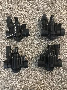 4 Rainbird 1.5 inch Inline Plastic Irrigation Valves - $50 obo